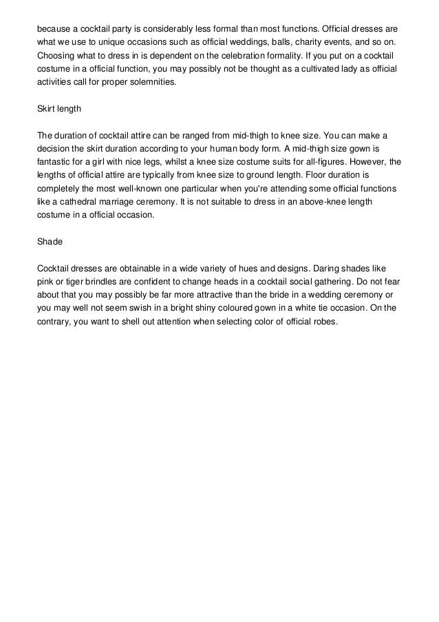 Differences Between Cocktail Dresses and Formal Dresses