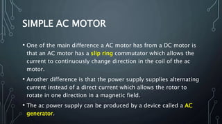 Differences between dc and ac motors presentation | PPTX