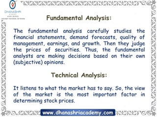 Differences between Fundamental Analysis and Technical Analysis | PPTX