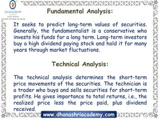 Differences between Fundamental Analysis and Technical Analysis | PPTX
