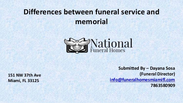 Differences Between Funeral Service And Memorial National Funeral
