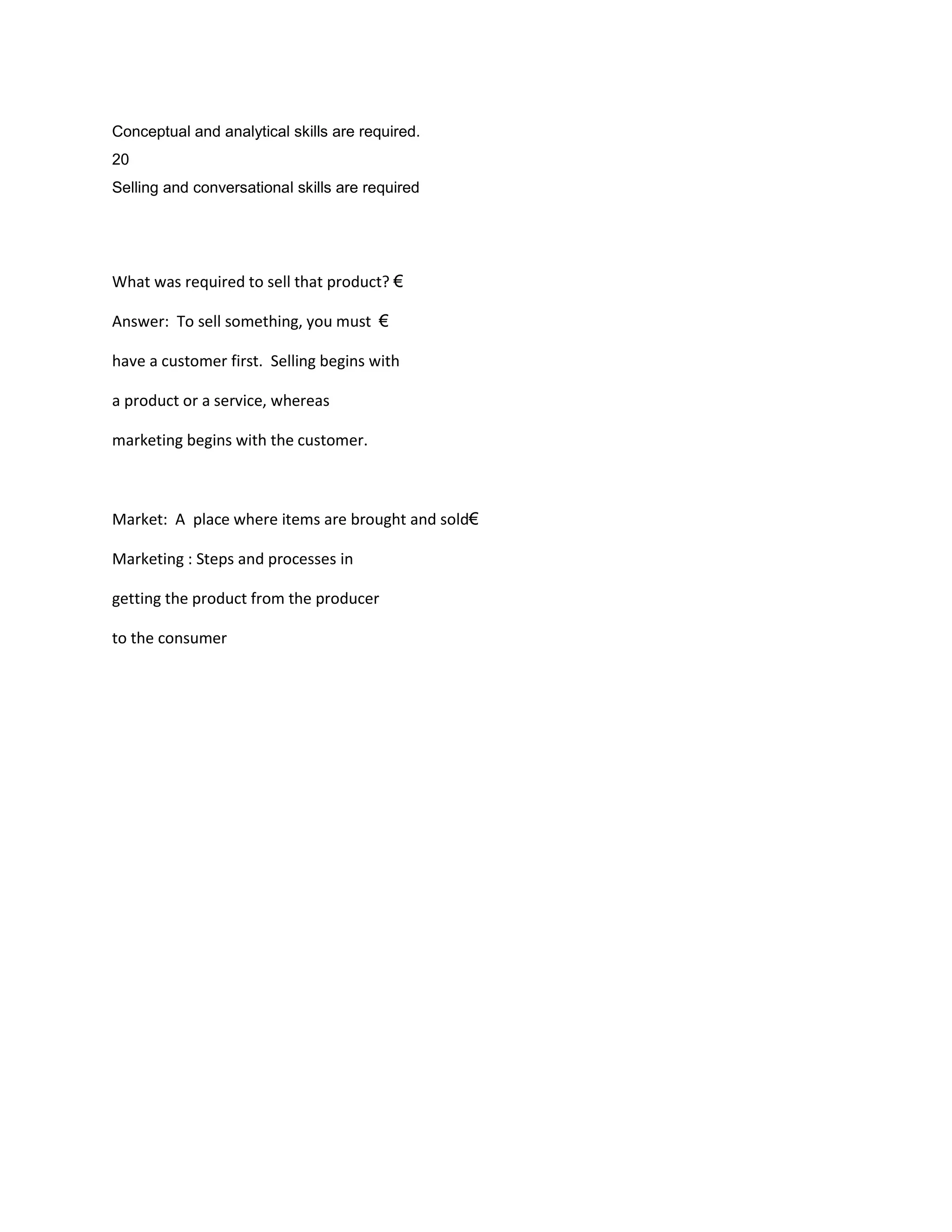 Differences between marketing