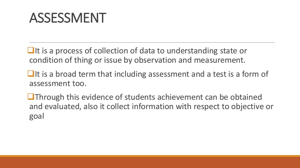Differences between measurement, evaluation and assessment