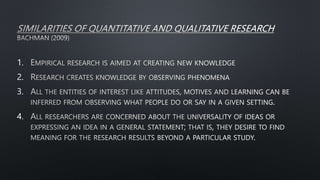 DIFFERENCES BETWEEN QUANTITATIVE AND QUALITATIVE RESARCH.pptx