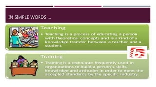 Differences between teaching and training | PPTX
