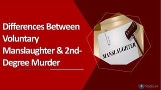 DifferencesBetween
Voluntary
Manslaughter&2nd-
DegreeMurder
 