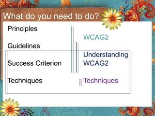 Differences between WCAG 1.0 and WCAG 20 (Accessibility OZ)