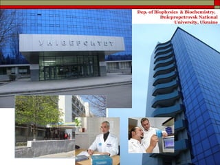 Dep. of Biophysics & Biochemistry,
          Dniepropetrovsk National
                University, Ukraine
 