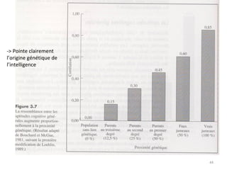 -> Pointe clairement  l’origine génétique de  l’intelligence 