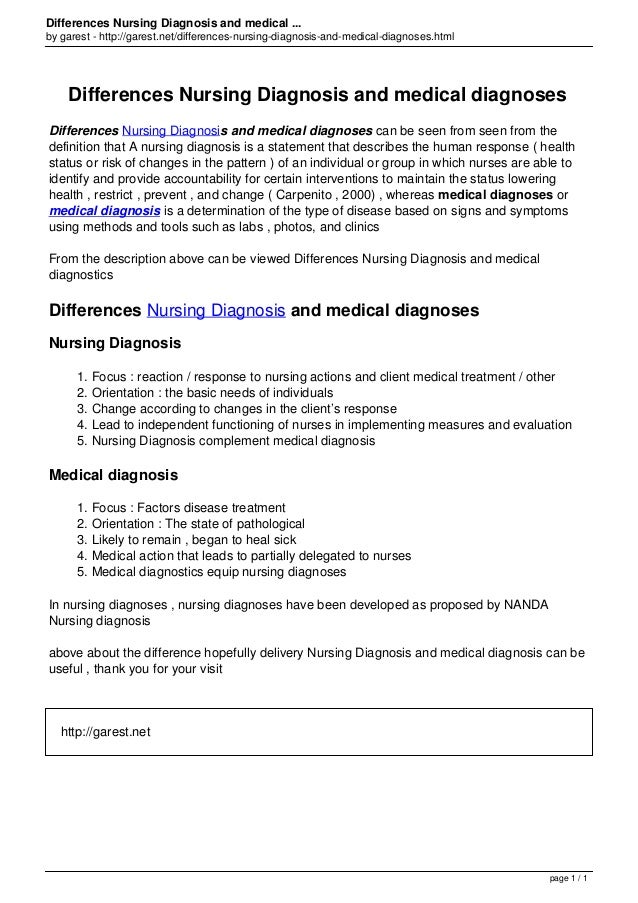 Differences nursing diagnosis_and_medical_diagnoses_