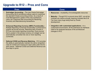 Differences R12 Vs 11i.5.10 | Logistics | Business