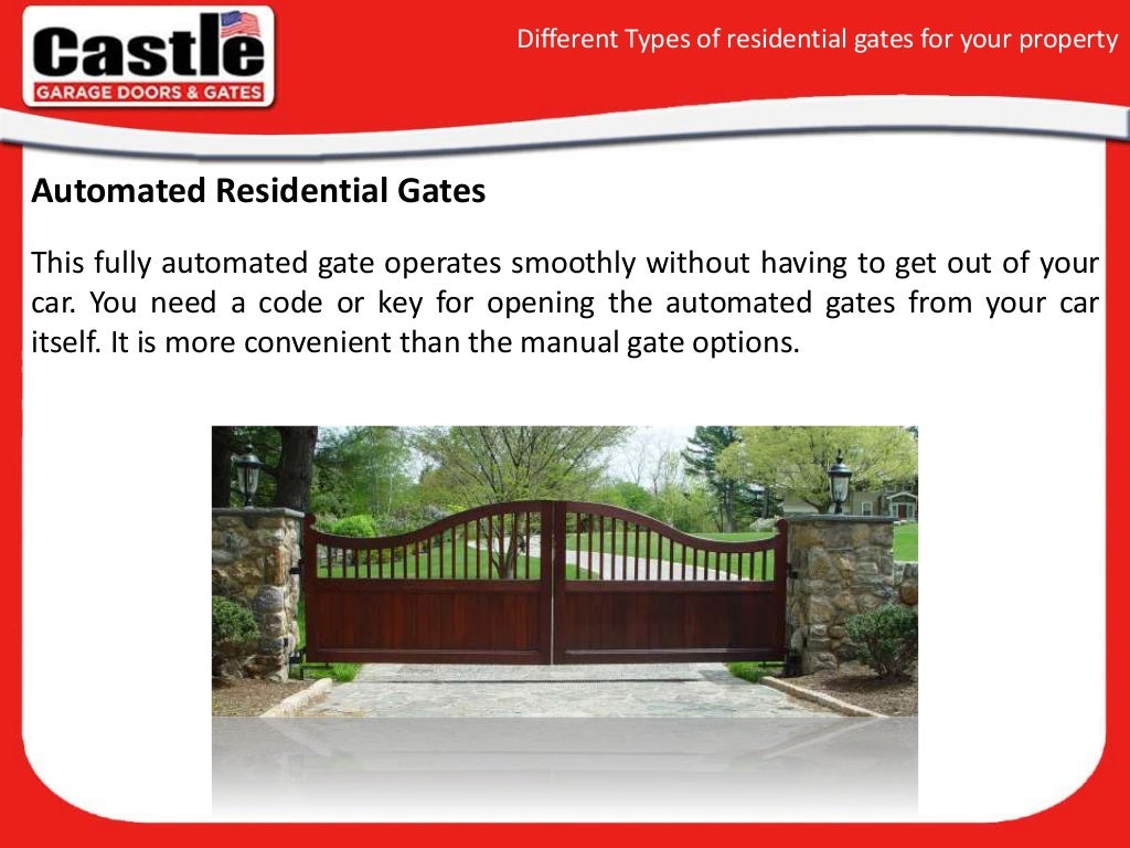 Different Types of residential gates for your property