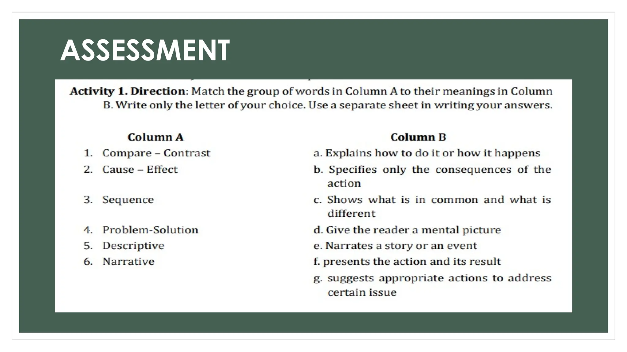 Different-Types-of-Text-Structures Grade 7 | PPTX