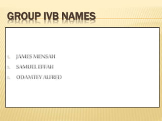 GROUP IVB NAMES
 