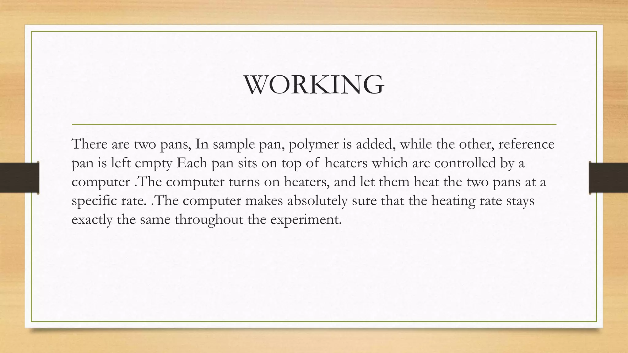 Differentail scanning calorimtetery