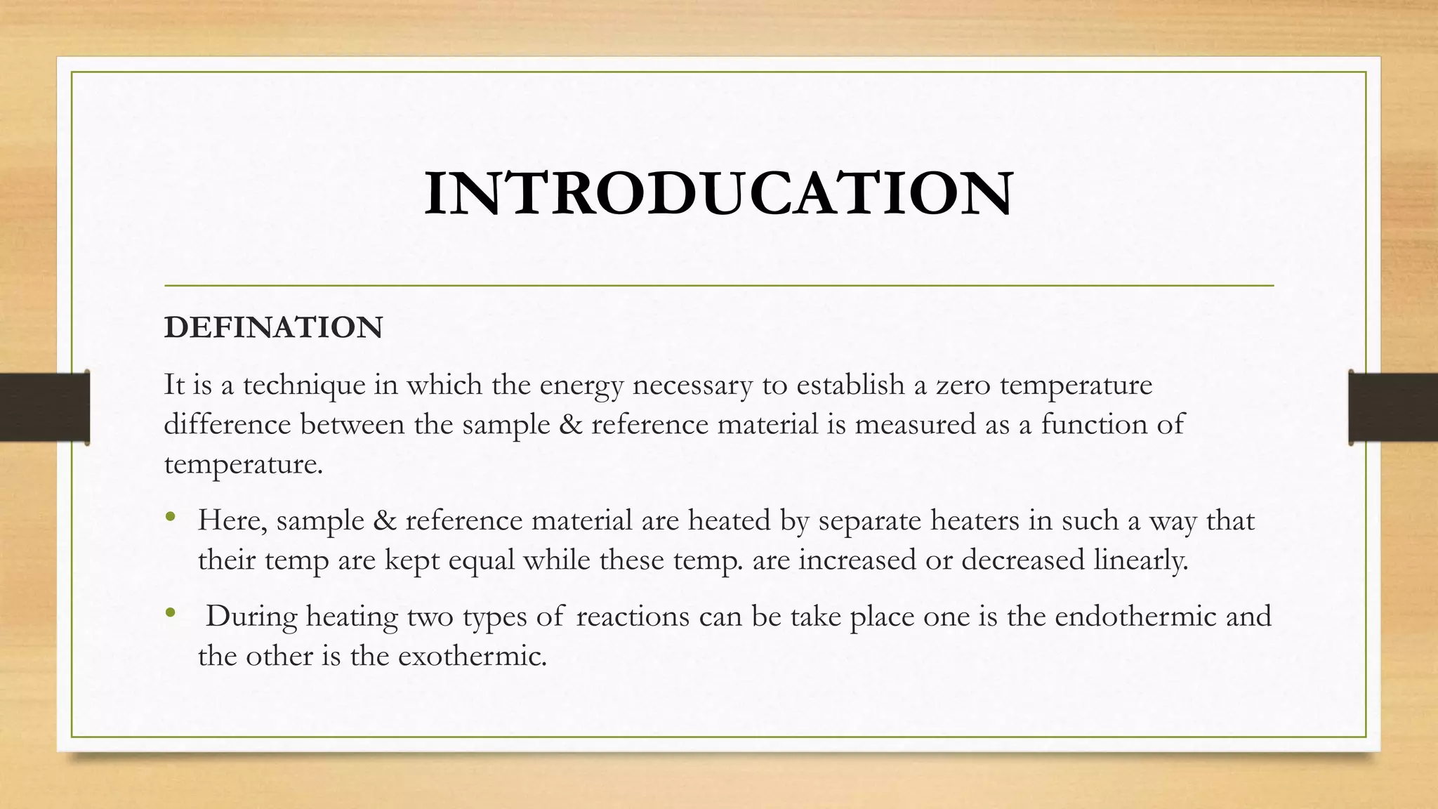 Differentail scanning calorimtetery