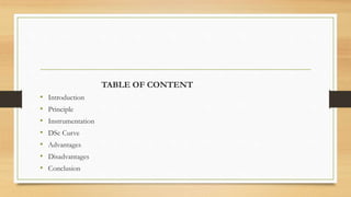 Differentail scanning calorimtetery