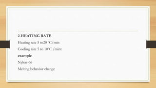 Differentail scanning calorimtetery