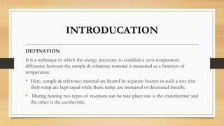 Differentail scanning calorimtetery