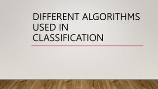 Different Algorithms used in classification [Auto-saved].pptx