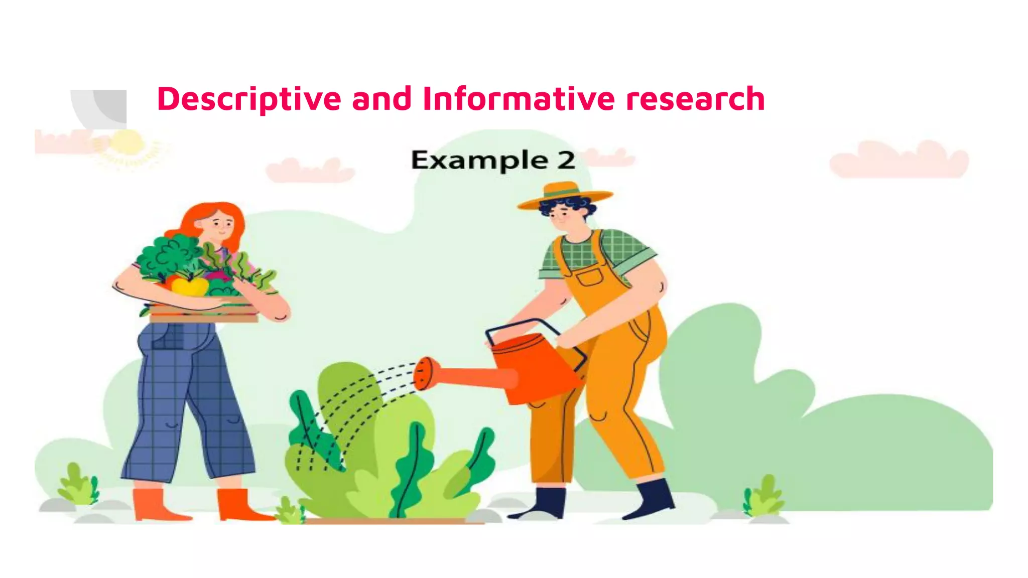 Descriptive and Informative research
 