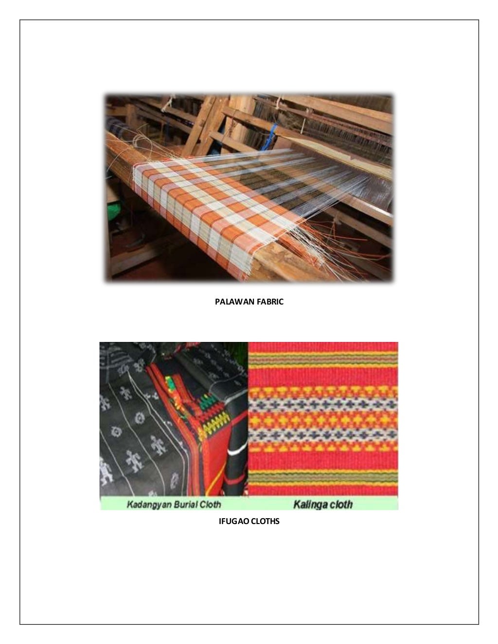 Different arts and craft of luzon