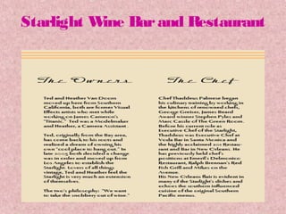 Starlight W Bar and Restaurant
ine

 