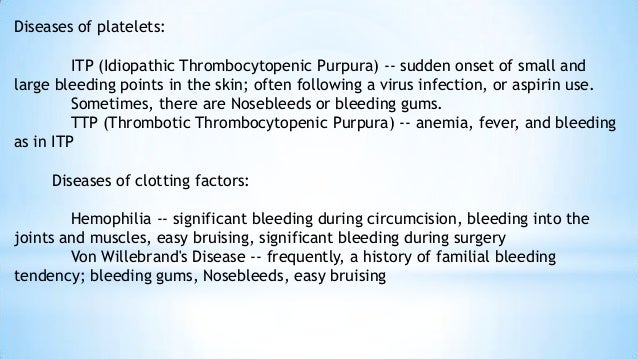 Different Blood Tests Given For Bleeding Disorders Or Blood Dyscrasia