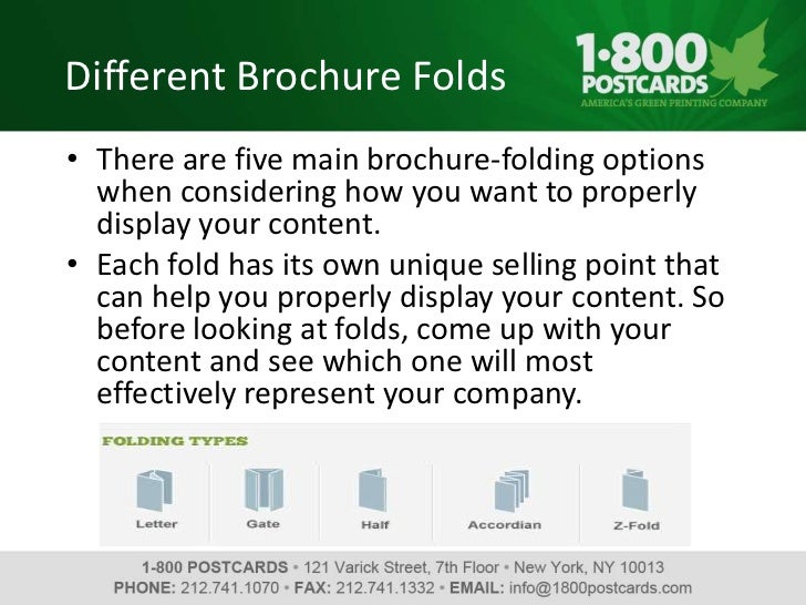 brochure folds