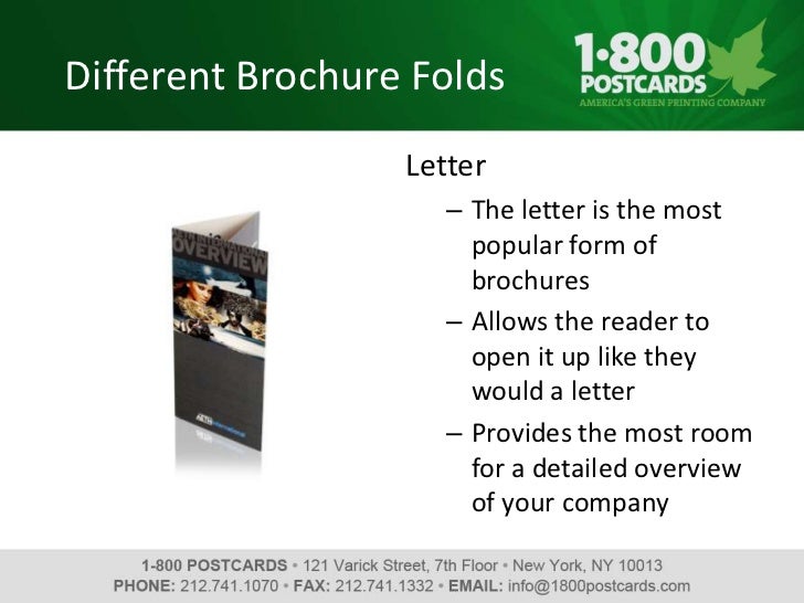 different brochure fold types brochure folds