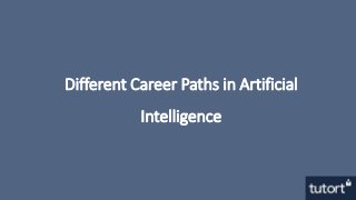 Different Career Paths in Artificial
Intelligence
 