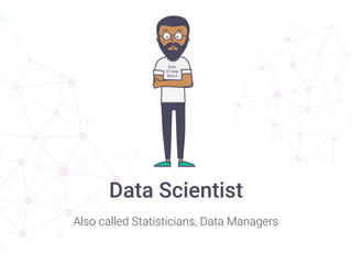 Data Scientist
Also called Statisticians, Data Managers
 