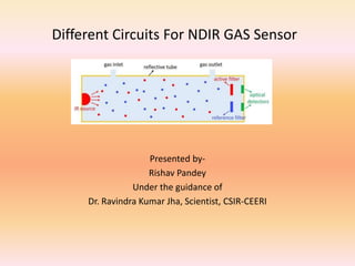 Different Circuits For NDIR GAS Sensor
Presented by-
Rishav Pandey
Under the guidance of
Dr. Ravindra Kumar Jha, Scientist, CSIR-CEERI
 