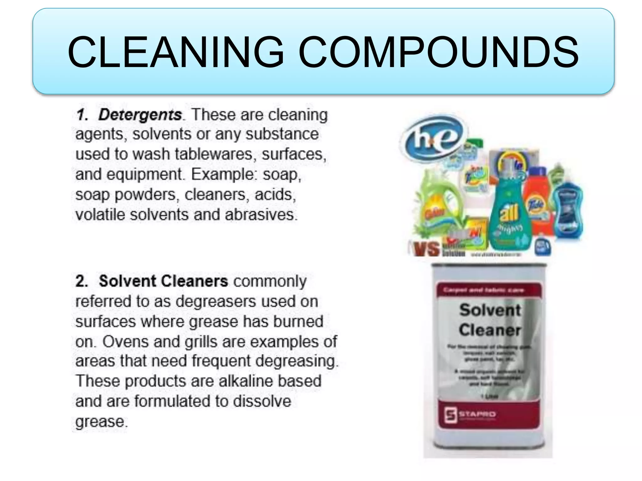 CLEANING COMPOUNDS