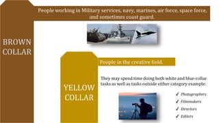Job Color Different Collar Workers ( Blue vs White vs Pink vs Gold vs Black and ...