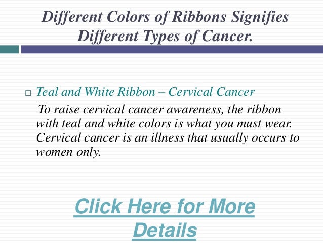 Different Colors Of Ribbons Signifies Different Types Of Cancer