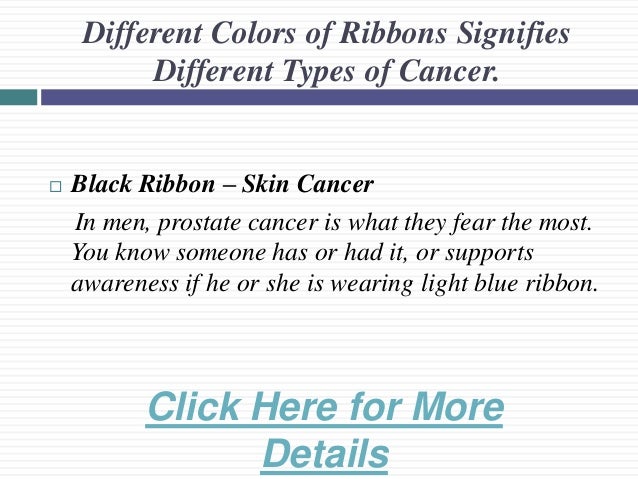Different Colors Of Ribbons Signifies Different Types Of Cancer