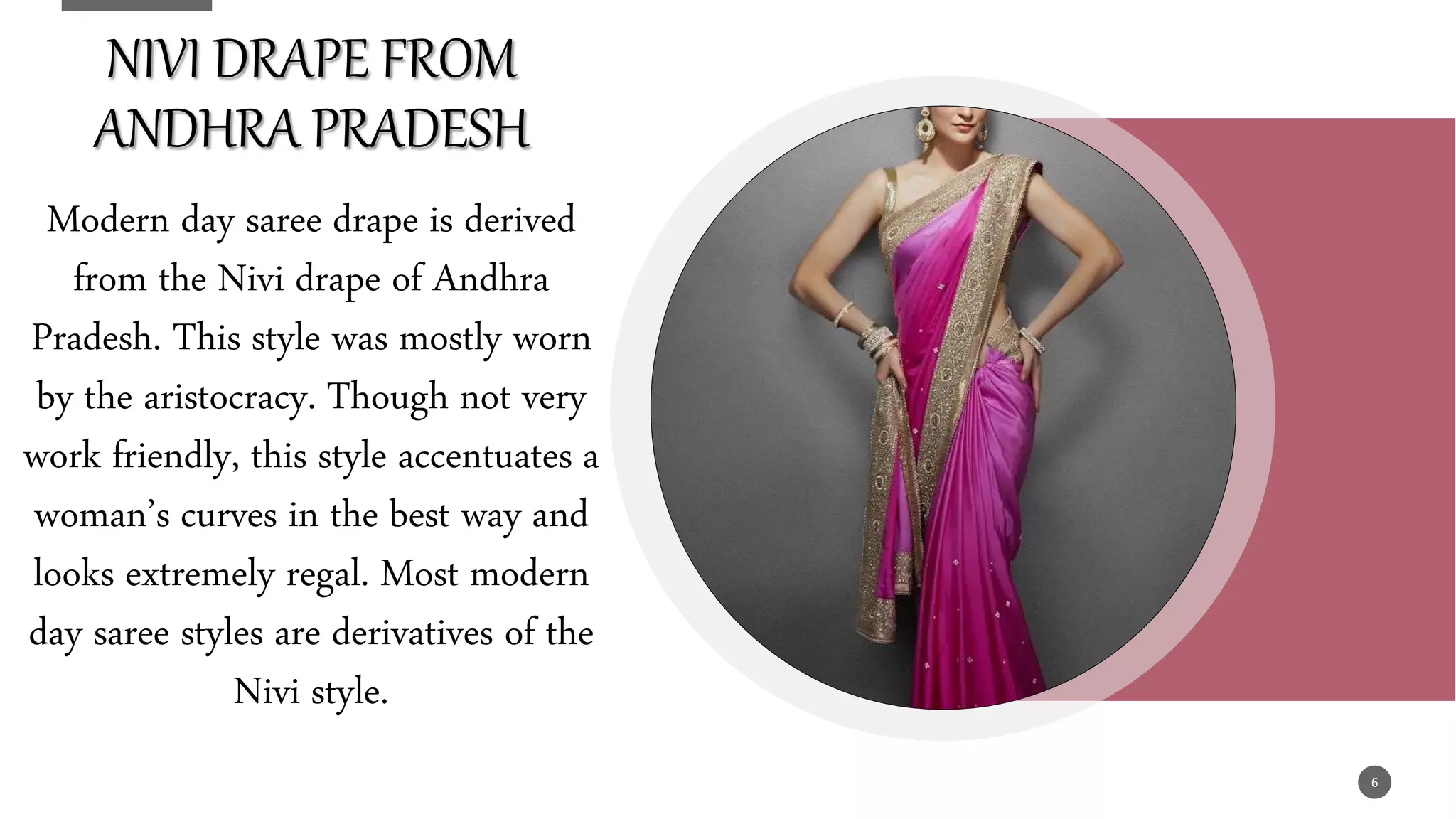 Different saree drapes | PPTX