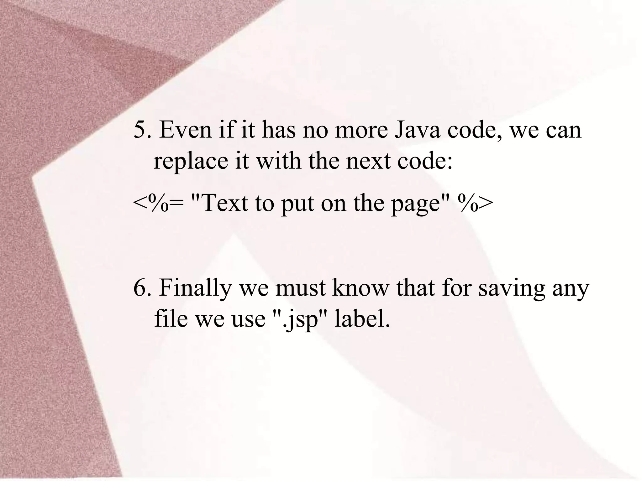 Different examples of jsp codes | PPT