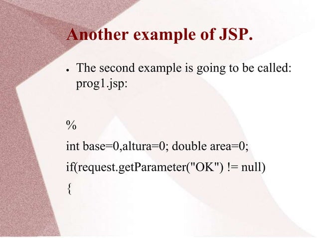 Different examples of jsp codes | PPT