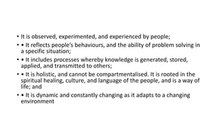 Different Facets of Knowledge and Relationship between Local | PPTX
