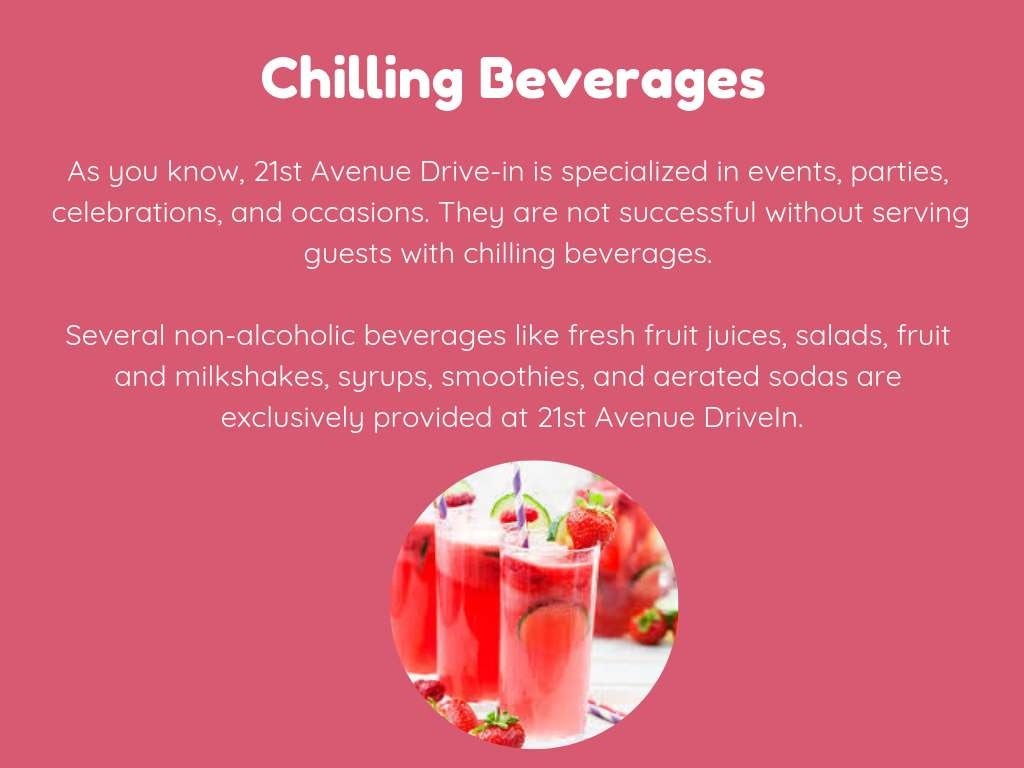 Food and Beverages at 21st Avenue DriveIn Hyderabad