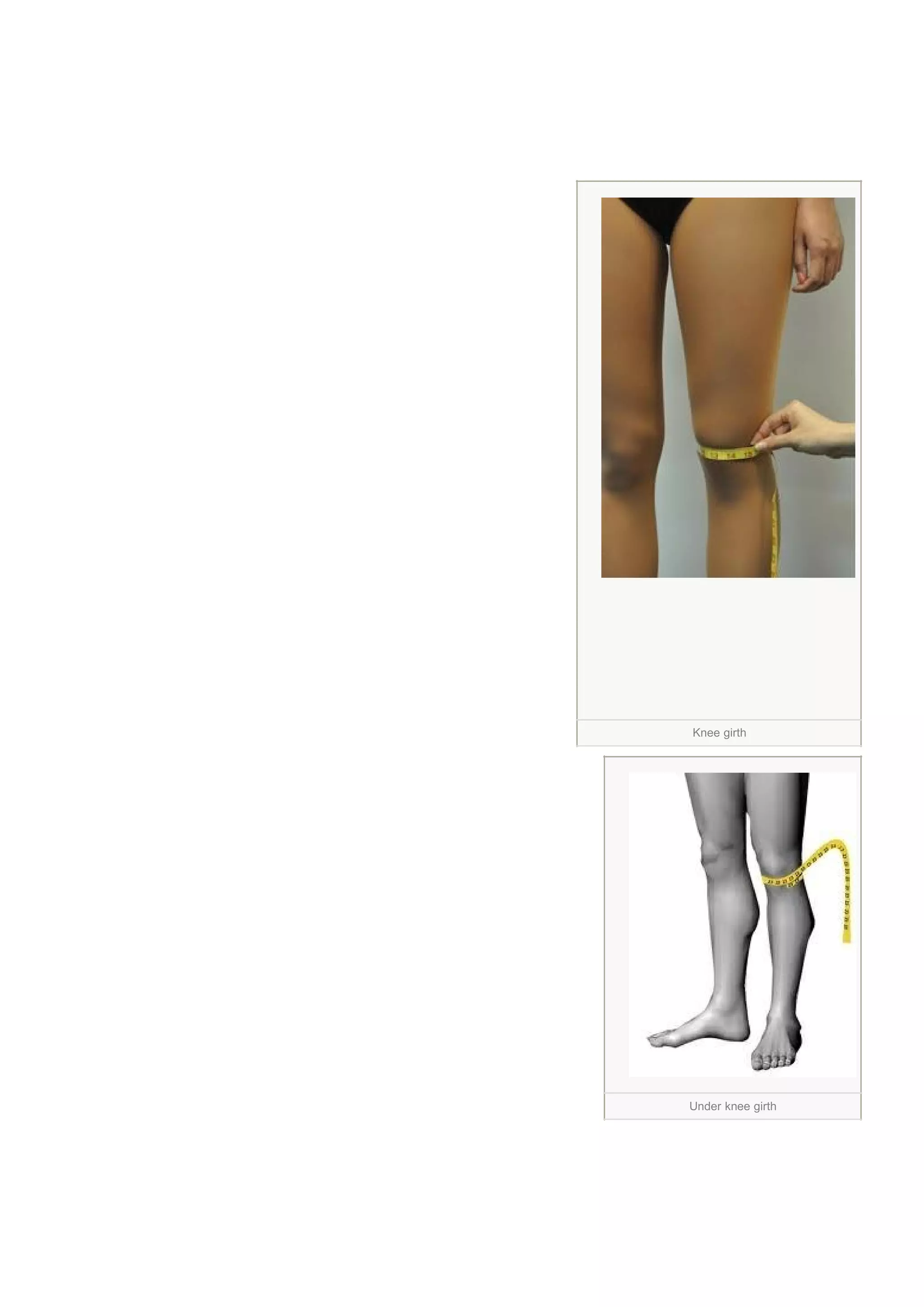 Different girth measurement of human body | PDF