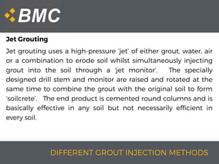 Different grout injection methods | PDF