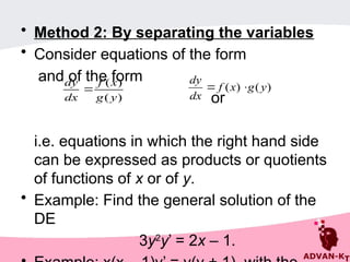 First- Order Exact Non Exact Equation OOOOOO | PPTX
