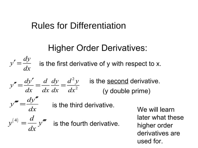 Differential calculus | PPT | Physics | Science