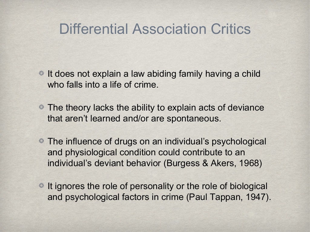 Differential association theory brian cunningham