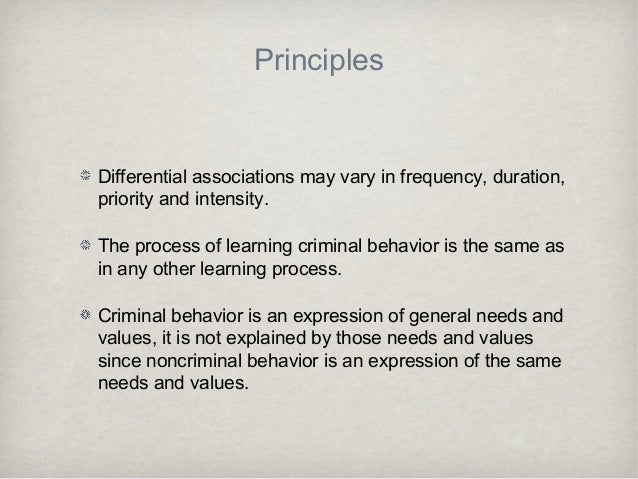 differential association theory cunningham differential association theory