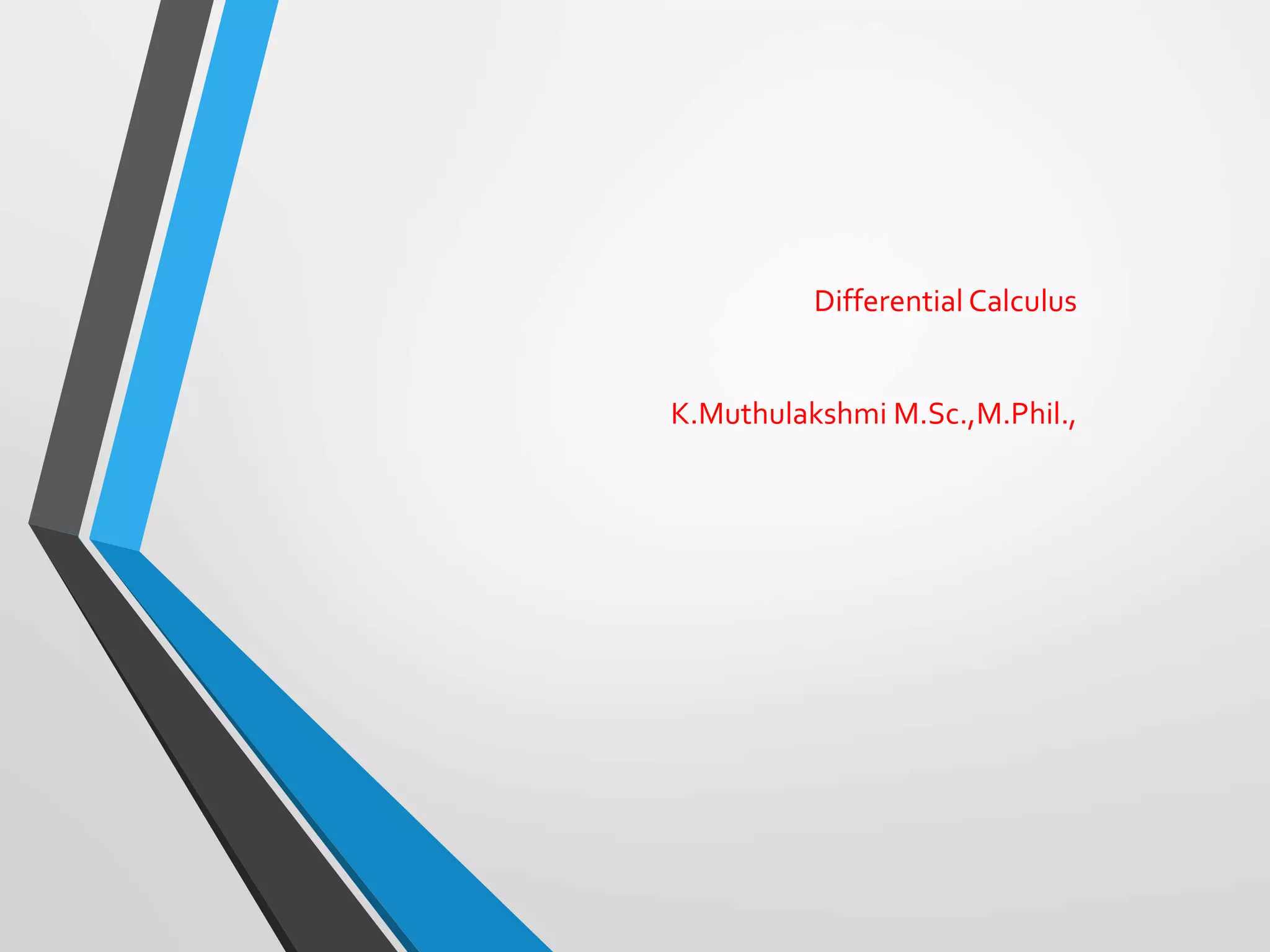 Differential calculus PPT