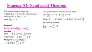 Squeeze Method Math Differential calculus | PPTX